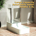 Automatic Cat Feeder & Water Dispenser with Gravity Food Storage Container for Cats and Dogs